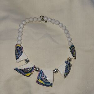 White Beaded Necklace
